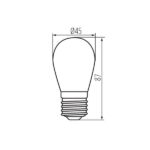 Kanlux 26045 ЛЕД Лампа ST45 LED E27 220V 2700K