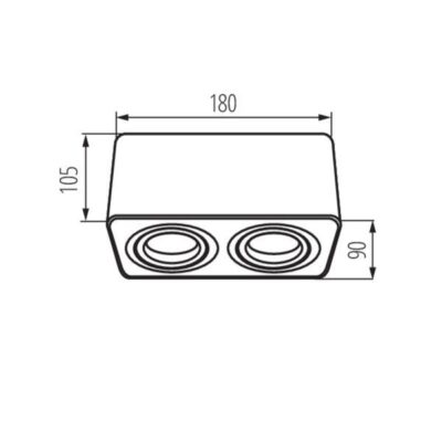 Kanlux 26119 Точково таванно осветително тяло TOLEO GU10 220V IP20