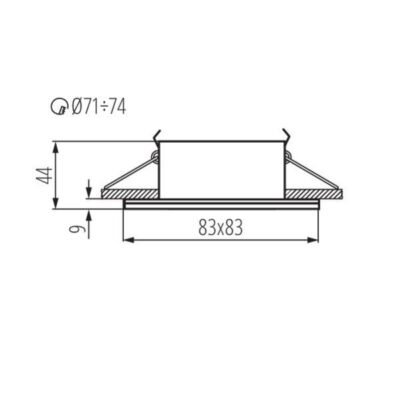 Kanlux 26300 Точково таванно осветително тяло QULES GU10 220V IP44