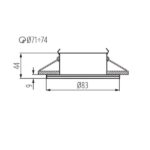 Kanlux 26306 Точково таванно осветително тяло QULES GU10 220V IP44