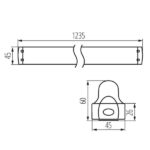 Kanlux 26361 Линейно осветително тяло за тръба LED T8 ALDO 4LED G13 220V IP20