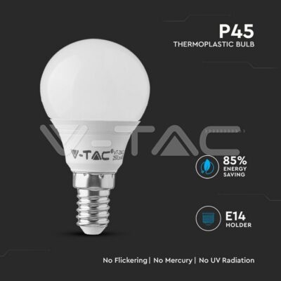 V-TAC VT-266 LED Крушка SAMSUNG Чип 4.5W A++ E14 P45 6400K