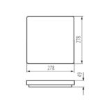 Kanlux 26443 ЛЕД Плафон VARSO LED 220V 18W 4000K IP54