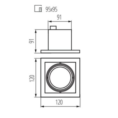 Kanlux 26480 OPRAWA HALOGEN. MERIL GU10 220V IP20