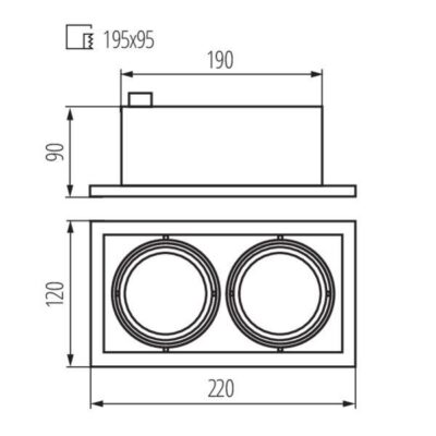 Kanlux 26481 OPRAWA HALOGEN. MERIL GU10 220V IP20