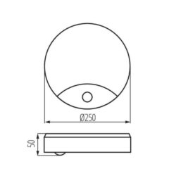 Kanlux 26520 ЛЕД Плафон SANSO LED 220V 15W 4000K IP44