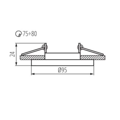 Kanlux 26716 Пръстен на точково осветително тяло MORTA DT Gx5.3/GU10 12V IP20