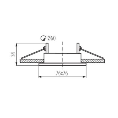 Kanlux 26727 Пръстен на точково осветително тяло ALOR Gx5.3/GU10 12V IP20