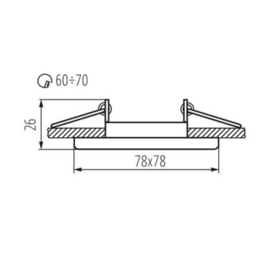 Kanlux 26745 Пръстен на точково осветително тяло NESTA Gx5.3/GU10 12V IP20