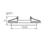 Kanlux 26749 Пръстен на точково осветително тяло NESTA Gx5.3/GU10 12V IP20