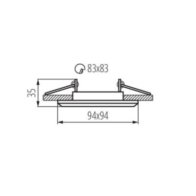 Kanlux 26753 Пръстен на точково осветително тяло ALREN Gx5.3/GU10 12V IP20