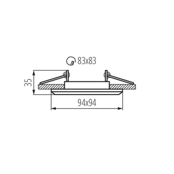 Kanlux 26753 Пръстен на точково осветително тяло ALREN Gx5.3/GU10 12V IP20