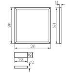 Kanlux 26771 ЛЕД осветителна рамка AVAR LED 220V 40W 6000K IP20