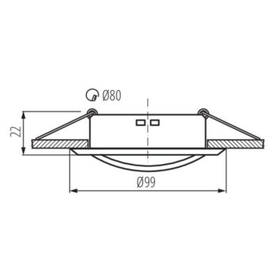 Kanlux 26796 Пръстен на точково осветително тяло ALOR Gx5.3/GU10 12V IP20