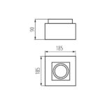 Kanlux 26828 Точково таванно Осветително тяло STOBI ES 25W G10 IP20 220V