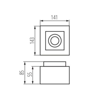 Kanlux 26830 Точково таванно осветително тяло STOBI GU10 220V IP20