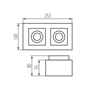 Kanlux 26832 Точково таванно осветително тяло STOBI GU10 220V IP20