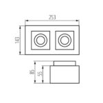 Kanlux 26833 Точково таванно осветително тяло STOBI GU10 220V IP20