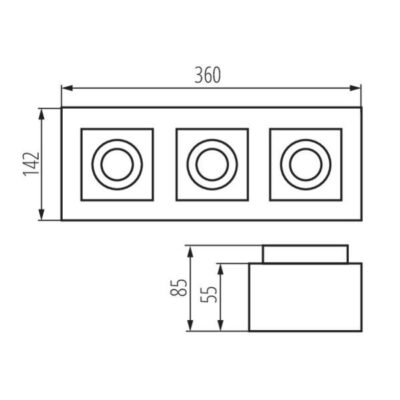 Kanlux 26834 Точково таванно осветително тяло STOBI GU10 220V IP20