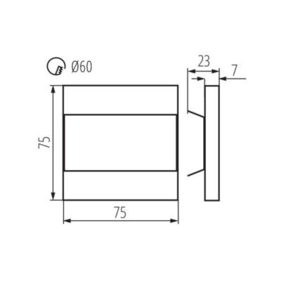 Kanlux 26842 Стълбищно ЛЕД осветително тяло TERRA 12V 0.8W 3000K IP20