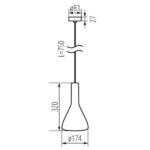 Kanlux 27000 Висяща лампа ETISSA E27 220V IP20