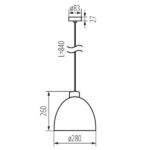 Kanlux 27001 Висяща лампа OGIVA E27 220V IP20