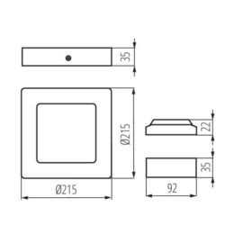 Kanlux 27213 Осветително тяло луна KANTI V2LED 220V 18W 4000K IP20