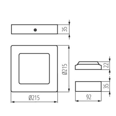 Kanlux 27213 Осветително тяло луна KANTI V2LED 220V 18W 4000K IP20