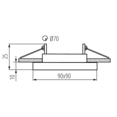 Kanlux 27230 Пръстен на точково осветително тяло CEMIN Gx5.3/GU10 12V IP20