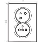 Kanlux 27240 Двоен захранващ контакт. френски стандарт. комплектен със защита на контактите LOGI