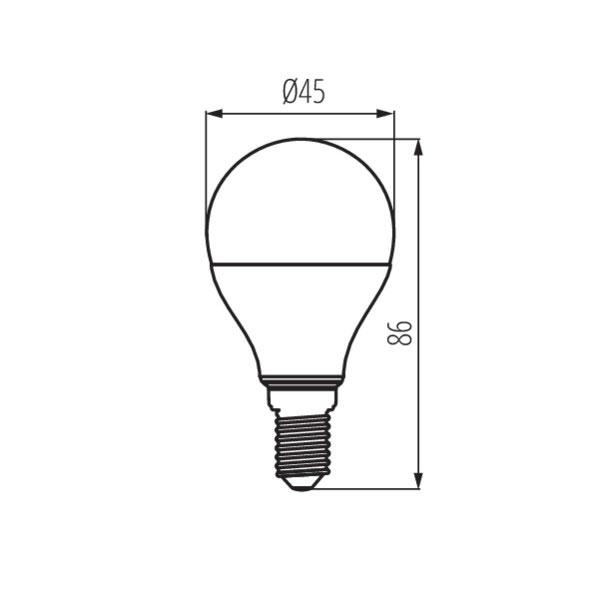 Kanlux 27307 Източник на светлина IQ G45 4000K 7.5W E14 220V