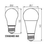 Kanlux 27314 Източник на светлина IQ A67 6500K 17.5W E27 220V