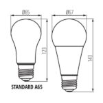 Kanlux 27316 Източник на светлина IQ A67 4000K 19W E27 220V