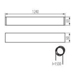 Kanlux 27413 Линейно осветително тяло за тръба LED T8 ALIN 4LED 1240mm G13 220V IP20