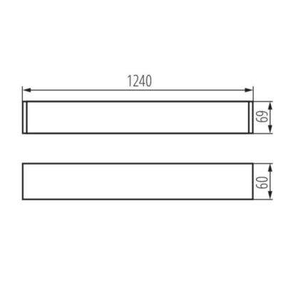 Kanlux 27420 Линейно осветително тяло за тръба LED T8 ALIN 4LED 1240mm NT G13 220V IP20