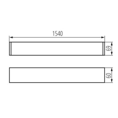 Kanlux 27425 Линейно осветително тяло за тръба LED T8 ALIN 4LED 1540mm NT G13 220V IP20