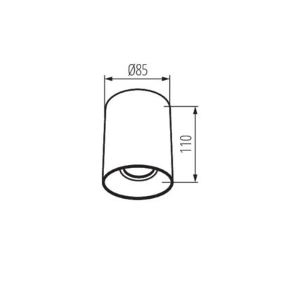 Kanlux 27570 Точково таванно осветително тяло RITI GU10 220V IP20