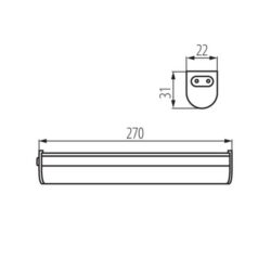 Kanlux 27590 ЛЕД осветително тяло за монтаж под шкафове LINUS LED 220V 4W 4000K IP20