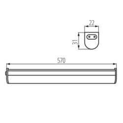 Kanlux 27591 ЛЕД осветително тяло за монтаж под шкафове LINUS LED 220V 7W 4000K IP20