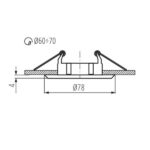 Kanlux 2814 Точково таванно осветително тяло BASK Gx5.3 12V IP20