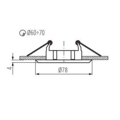 Kanlux 2814 Точково таванно осветително тяло BASK Gx5.3 12V IP20