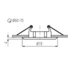 Kanlux 2816 Точково таванно Осветително тяло BASK 50W G5.3 IP20 12V