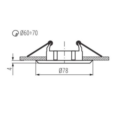 Kanlux 2816 Точково таванно Осветително тяло BASK 50W G5.3 IP20 12V