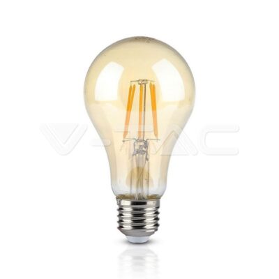 V-TAC VT-282 LED Крушка SAMSUNG Чип Filament 4W E27 A60 Amber 2200K