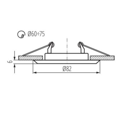 Kanlux 2820 Точково таванно осветително тяло HORN Gx5.3 12V IP20