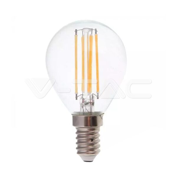 V-TAC VT-2847 LED Крушка 6W Filament E14 P45 6400К