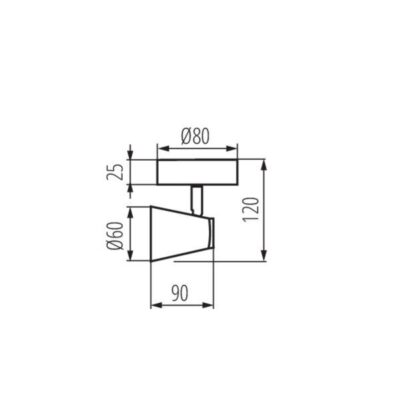 Kanlux 28760 Осветително тяло за стена или таван ENALI GU10 220V IP20