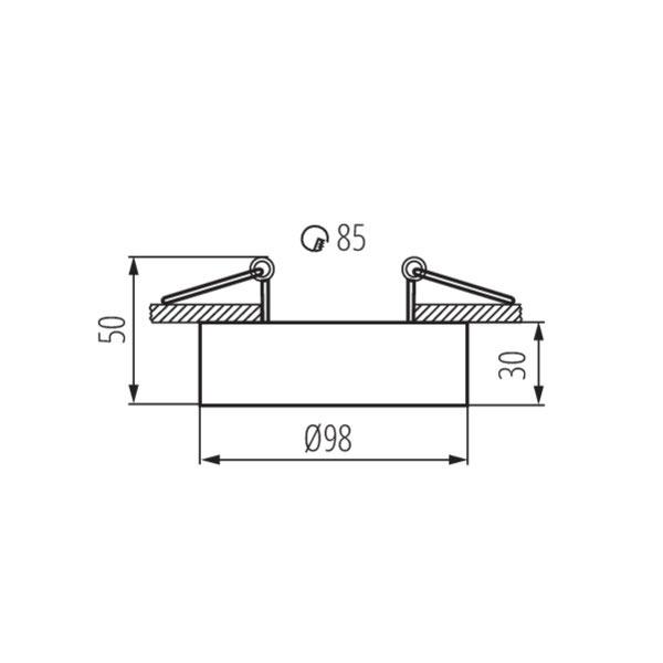 Kanlux 28782 PIERŚCIEŃ-KOMP. MINI BORD Gx5.3/GU10 12V IP20