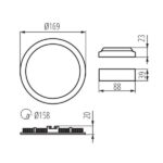 Kanlux 28930 ЛЕД Луна Панел За Вграждане ROUNDA V2LED 220V 12W 4000K IP44