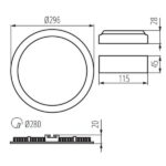 Kanlux 28936 ЛЕД Луна Панел За Вграждане ROUNDA V2LED 220V 24W 4000K IP44